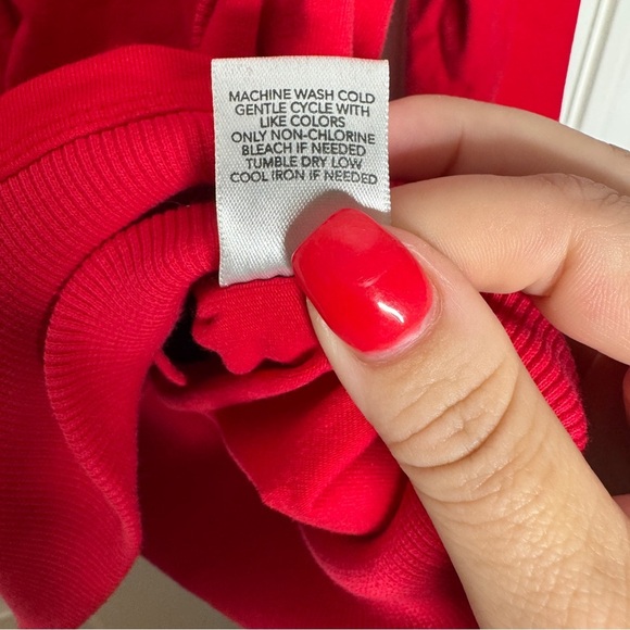 CHRISTOPHER & BANKS Woman’s Lightweight Red Zip Up Hoodie Size L - Picture 6 of 6